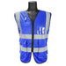 AL-Gard Green Blue Red Orange Yellow Safety Vest Class 2 Mesh Type Breathable High Visibility with Card Holder and Pockets SVPC2BB/SVPC2GB/SVPC2RB/SVPC2OB