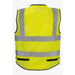 AL-Gard SVPC2YB Yellow Safety Vest Class 2 Mesh Type Breathable High Visibility with Card Holder and Hidden Pockets - Safety Solutions Singapore