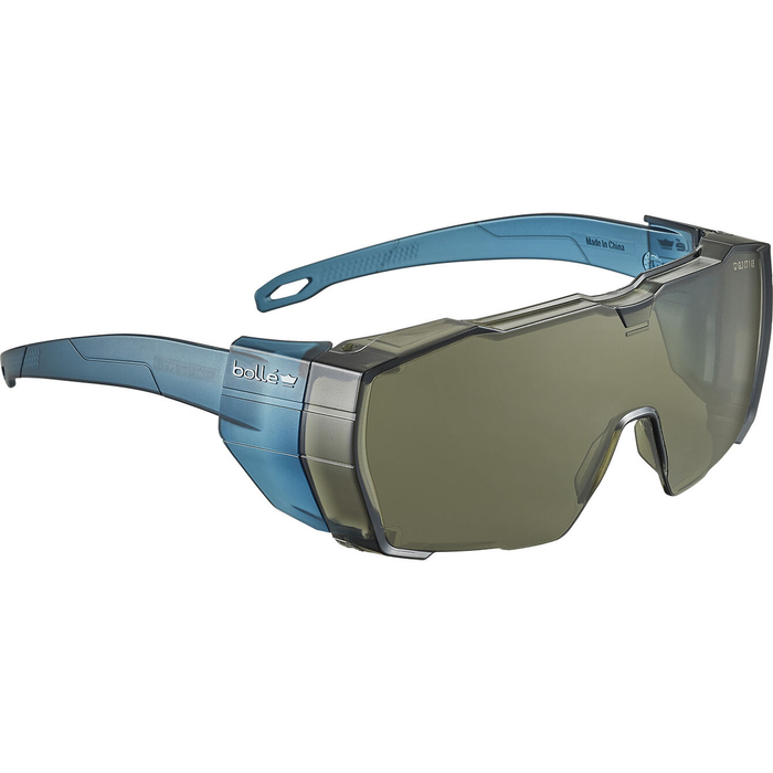Bolle SWIOTN20U Swift OTG Safety Overspecs, Smoke PC Lens w/ Platinium Lite ASAF, Blue PC Temples