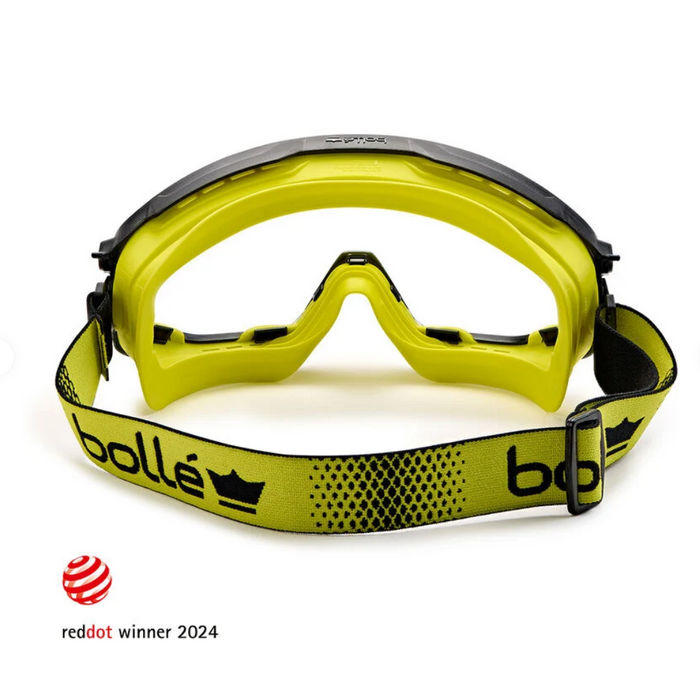 Bolle UNIVERSAL GOGGLE PC Clear Platinum Top Bottom Indirect Vented Bottom Sealed With Neoprene S - Safety Solutions Singapore