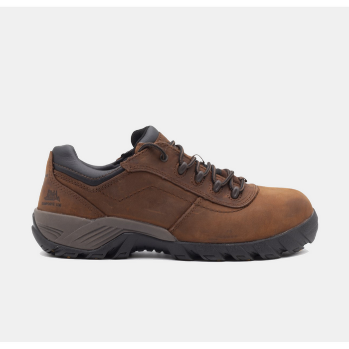 Caterpillar P90212 Terbium Composite Toe Full Leather Safety Shoes, Moondance / Brown