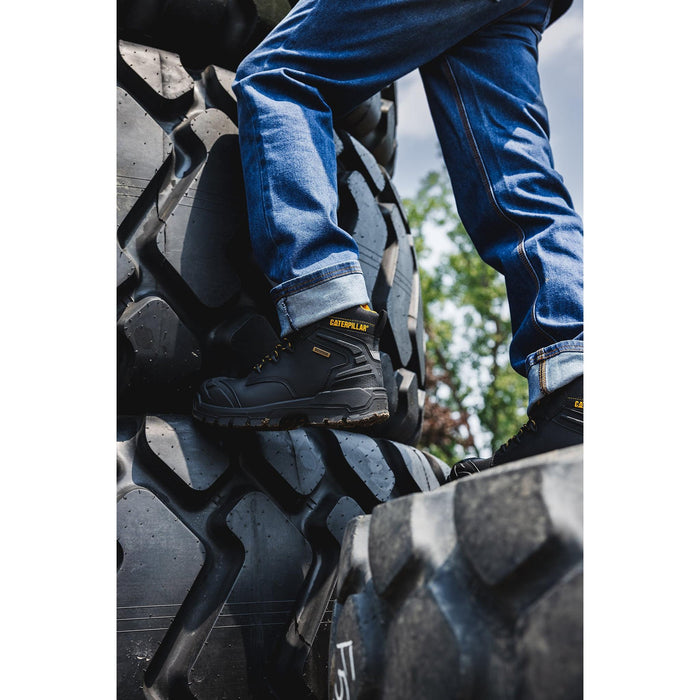 Caterpillar P91815 Striver XL Waterproof Steel Toe Boots, ASTM F2413-24, Black, Size US - Safety Solutions Singapore