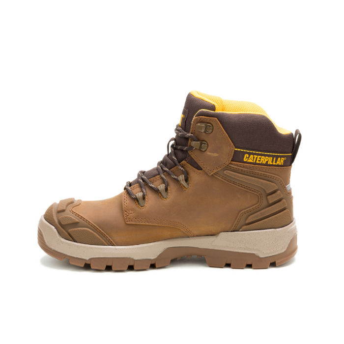 Caterpillar P91816 Striver XL Waterproof Steel Toe Boots, ASTM F2413-24, Pyramid Brown, Size US - Safety Solutions Singapore