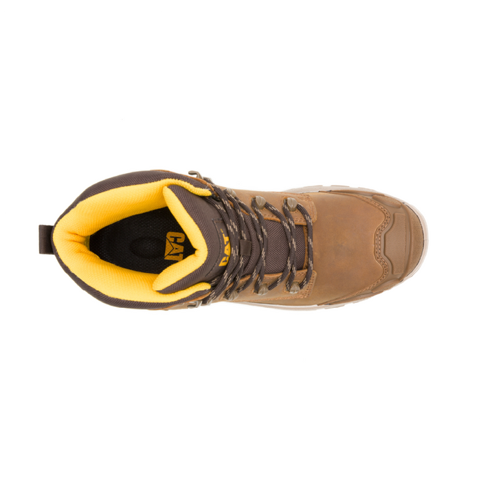 Caterpillar P91816 Striver XL Waterproof Steel Toe Boots, ASTM F2413-24, Pyramid Brown, Size US - Safety Solutions Singapore