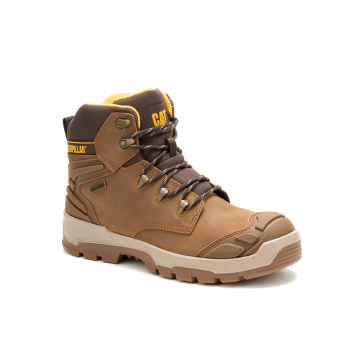 Caterpillar P91816 Striver XL Waterproof Steel Toe Boots, ASTM F2413-24, Pyramid Brown, Size US - Safety Solutions Singapore
