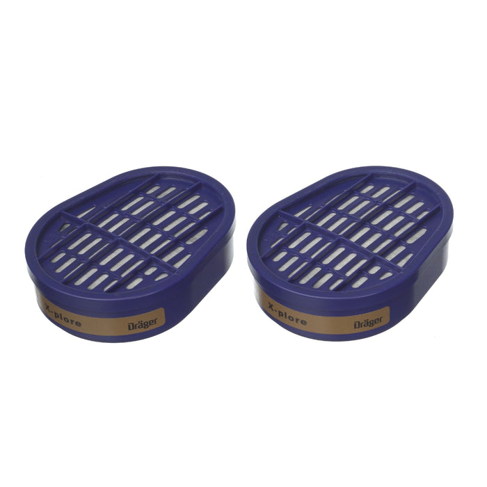 Drager 6738025 Organic Vapour/Acid Gases Bayonet Cartridge Filters (Pairs)