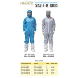 AL-Gard ALG-XGJ-1-W-GRID White Grid Cleanroom Jumpsuit