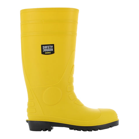 Safety Jogger Apollo S5 SRA Waterproof High slip resistant PVC Safety Boot Yellow ASTM F2413 EN ISO 20345